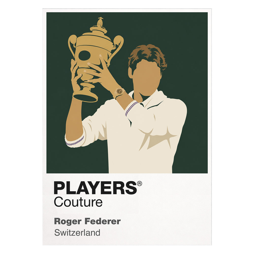Roger Federer Wimbledon Tennis Icon Frame Men's T-Shirt