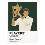 Roger Federer Wimbledon Tennis Icon Frame Men's Hoodie
