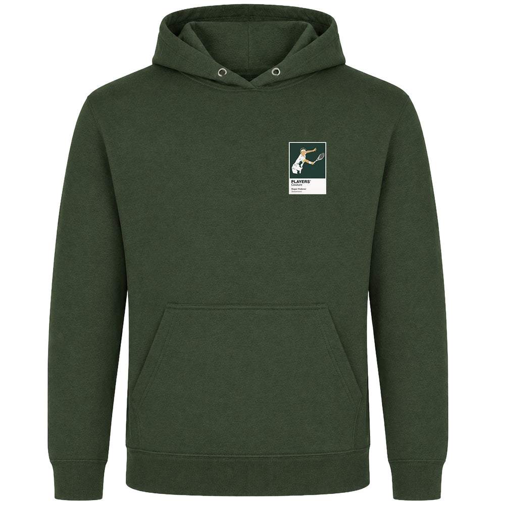 Roger Federer White Tennis Icon Frame Men's Hoodie