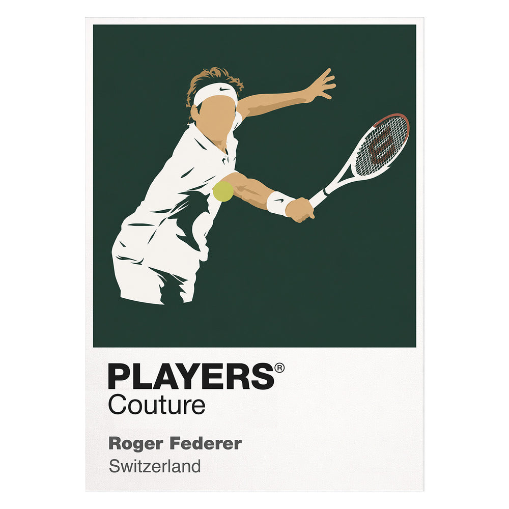 Roger Federer White Tennis Icon Frame Men's T-Shirt