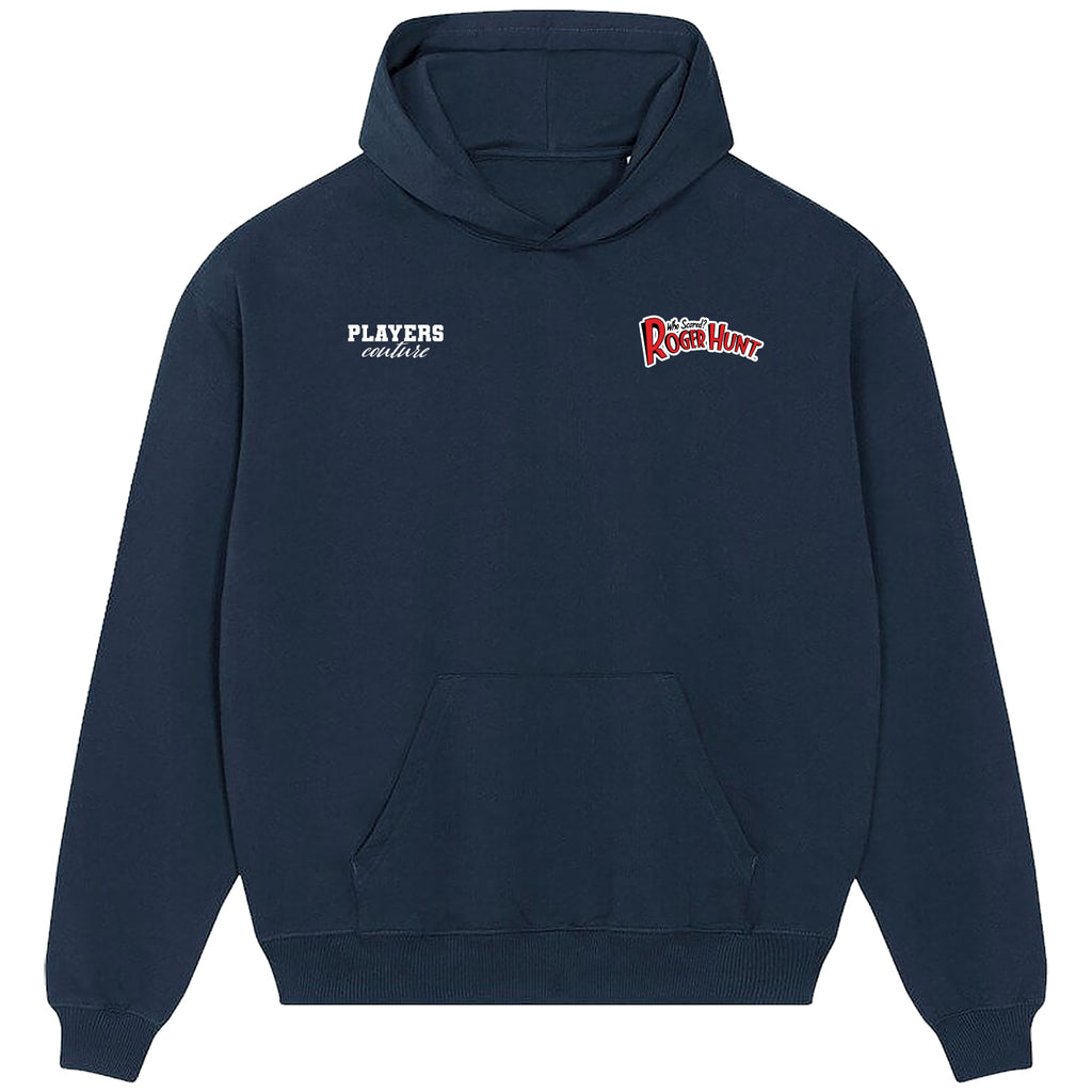 Roger Hunt Logo Players Couture Men's Casual Hoodie Navy