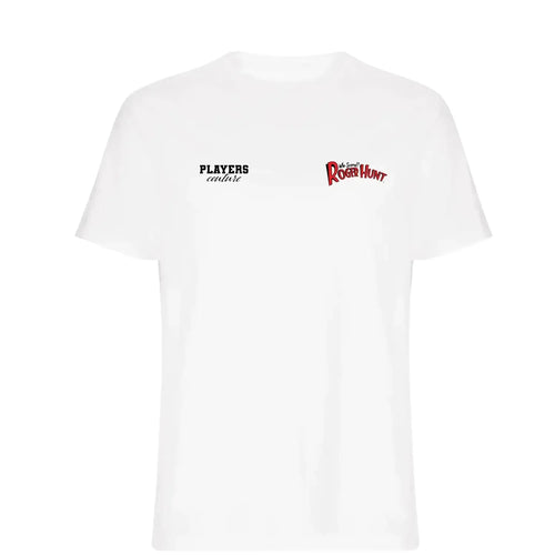 Roger Hunt t-shirt – white men's t-shirt featuring the Roger Hunt Players Couture logo