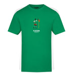 Roger Milla Icon t-shirt – green men's t-shirt with white Roger Milla Icon letters and Players Couture logo on the chest