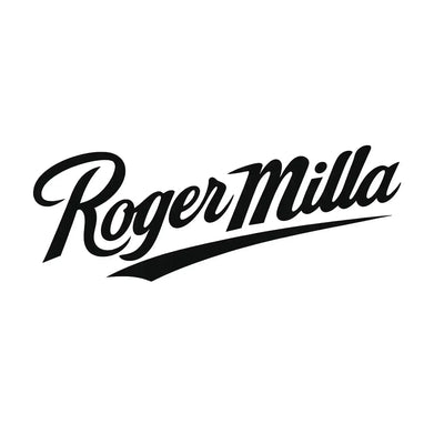 Roger Milla Logo Men's T-Shirt – white close-up detail shot of the Roger Milla Players Couture logo design