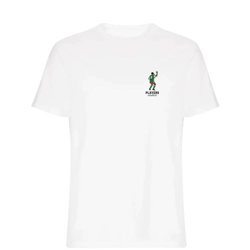 Roger Milla t-shirt – white men's t-shirt featuring the Roger Milla Players Couture logo