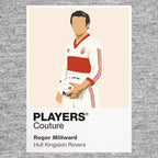 Roger Millward Hull Kingston Rovers rugby league T-shirt grey