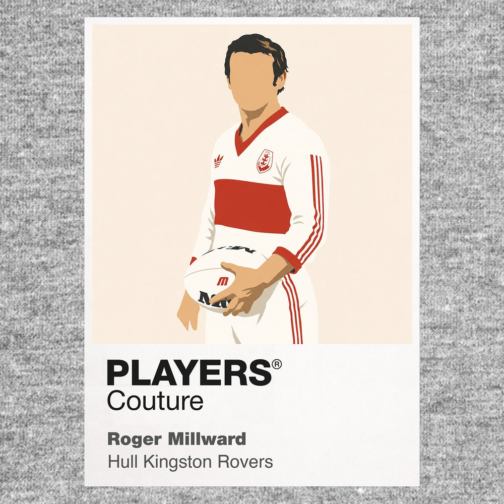 Roger Millward Hull Kingston Rovers rugby league hoodie grey