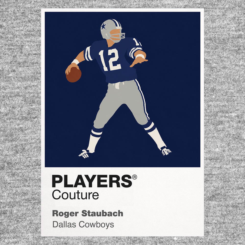 Roger Staubach Cowboys American Football Icon Frame Men's T-Shirt