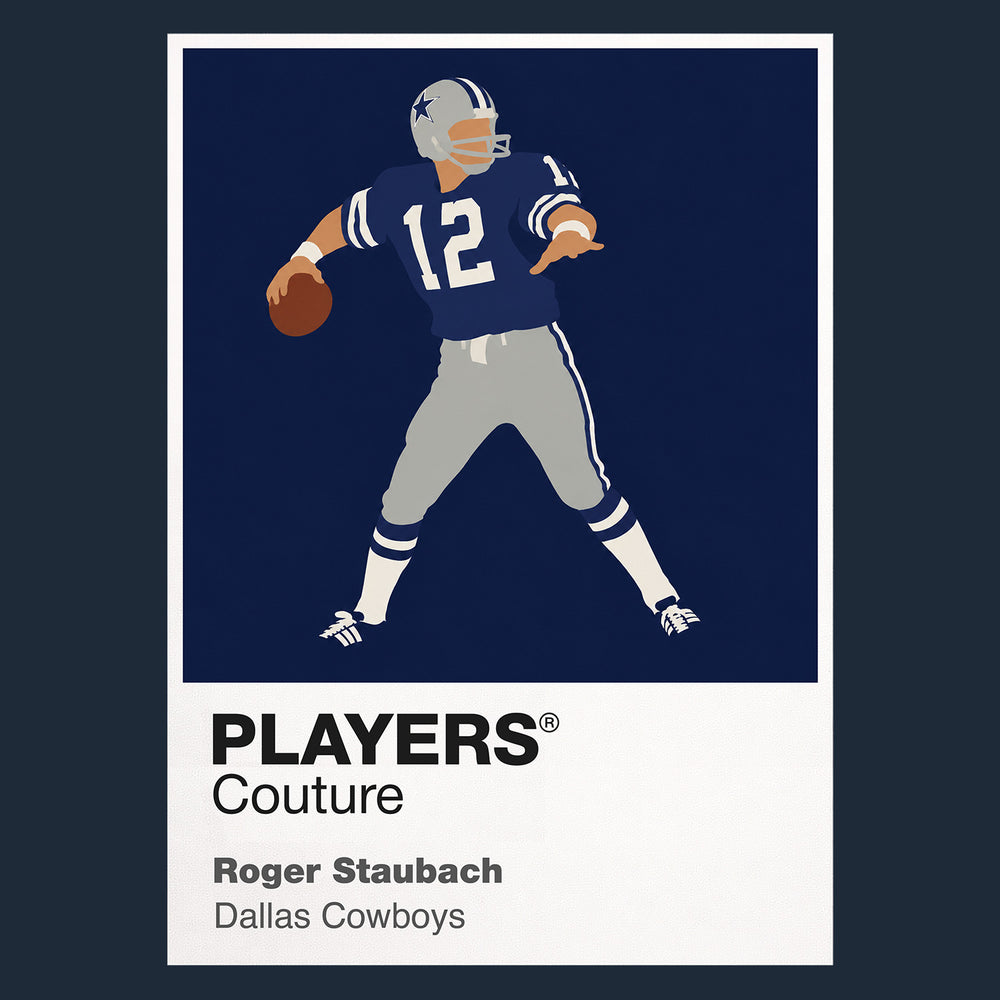 Roger Staubach Cowboys American Football Icon Frame Men's T-Shirt
