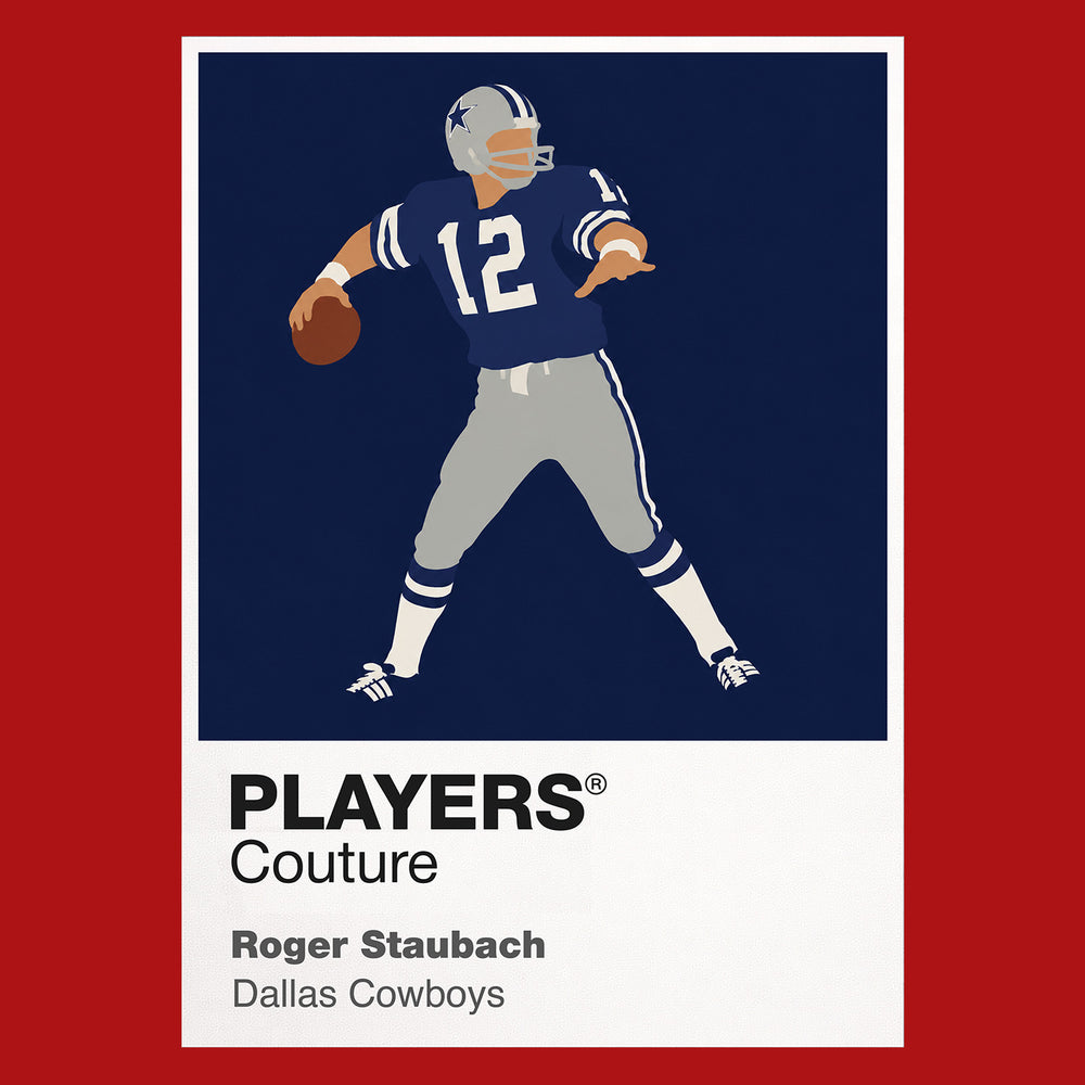 Roger Staubach Cowboys American Football Icon Frame Men's T-Shirt
