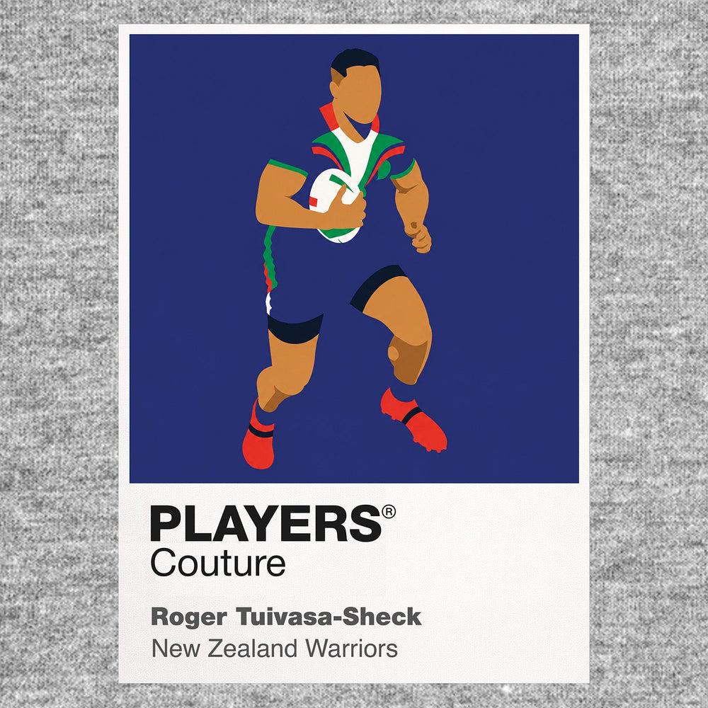 Roger Tuivasa-Sheck New Zealand Warriors rugby league T-shirt grey