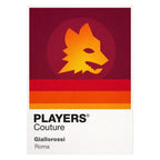 Roma Classic Football Shirt Colours Frame Men's T-Shirt – white close-up detail shot of the Roma Players Couture logo design
