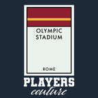Roma Monopoly Card hoodie – navy men's hoodie with white Roma Monopoly Card letters and Players Couture logo on the chest