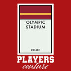 Roma Monopoly Card hoodie – red men's hoodie with white Roma Monopoly Card letters and Players Couture logo on the chest
