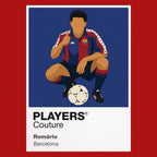 Romário Barcelona red Icon Frame artwork detail
