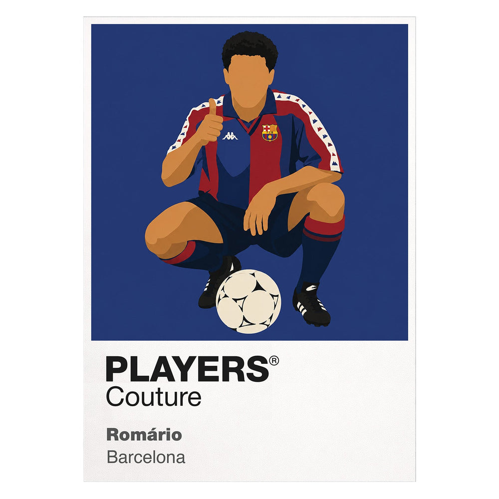 Romário Barcelona white Icon Frame artwork detail