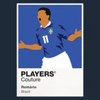 Romário Brazil away Icon Frame artwork in navy