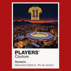 Romario Brazil number 11 Icons in Lights Frame artwork in red