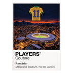 Romario Brazil number 11 Icons in Lights Frame artwork in white