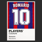Romario 10 Football Shirt Frame Men's Hoodie – black close-up detail shot of the Romario 10 Football Players Couture logo