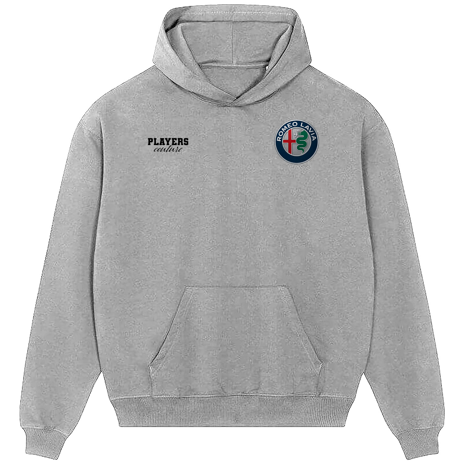 Romeo Lavia Logo Players Couture Men's Casual Hoodie Gray