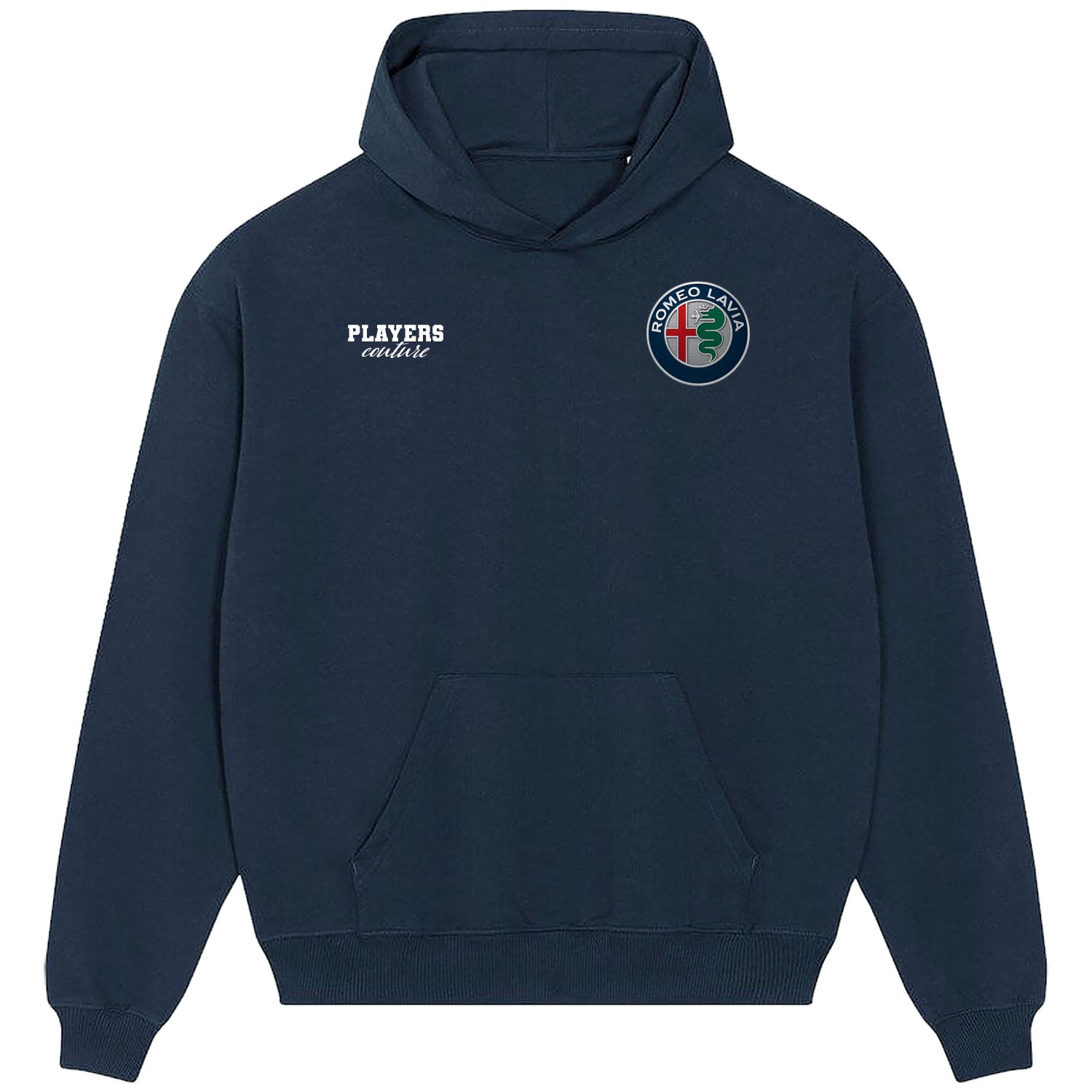 Romeo Lavia Logo Players Couture Men's Casual Hoodie Navy