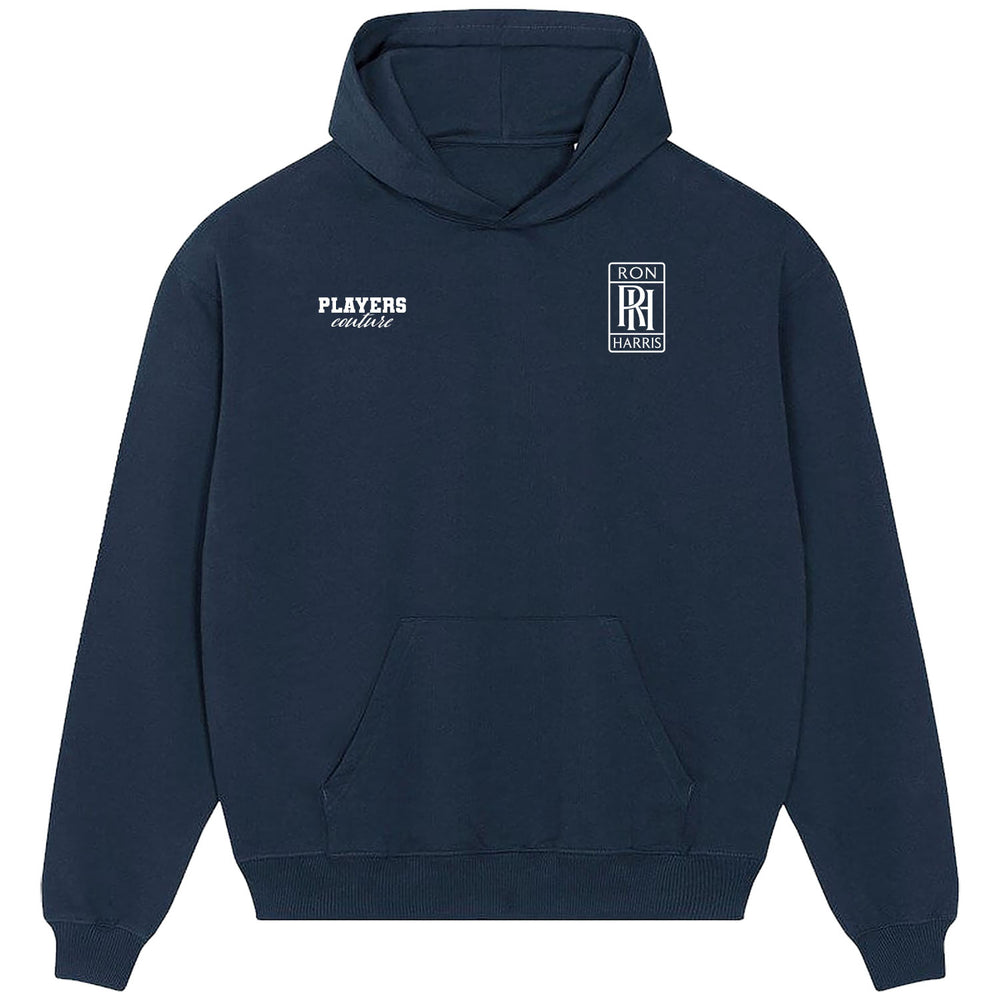 Ron Harris Logo Players Couture Men's Casual Hoodie Navy