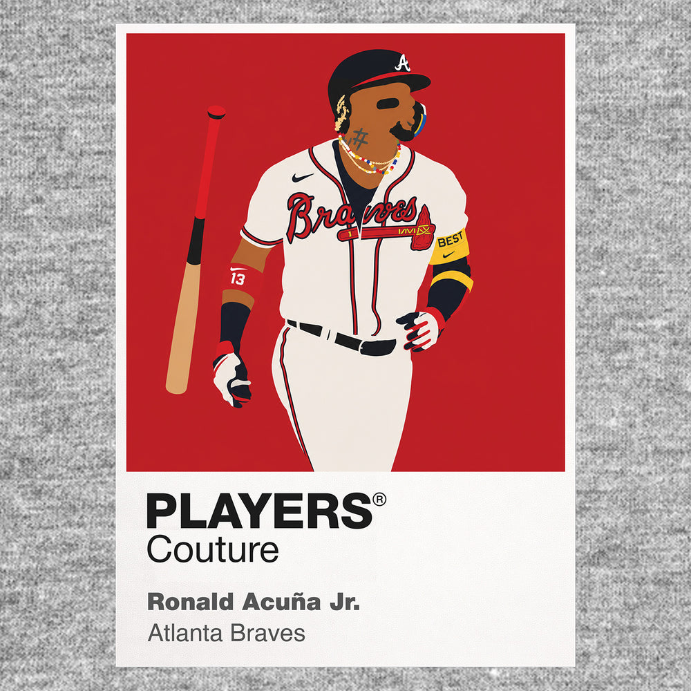 Ronald Acuna Jr. Braves Baseball Icon Frame Men's Hoodie