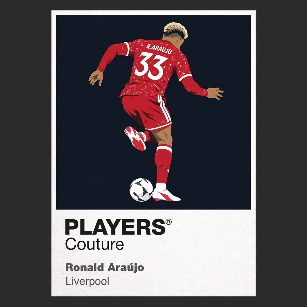 Ronald Araújo Liverpool Icon Frame artwork in black