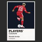 Ronald Araújo Liverpool Icon Frame artwork in black