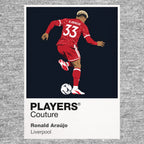 Ronald Araújo Liverpool Icon Frame artwork in grey
