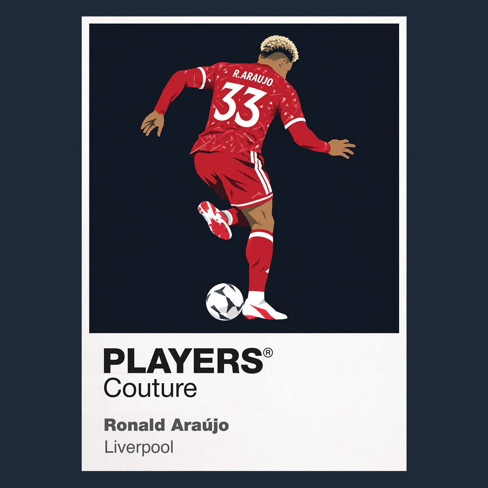 Ronald Araújo Liverpool Icon Frame artwork in navy