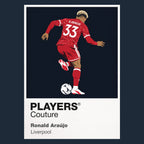 Ronald Araújo Liverpool Icon Frame artwork in navy