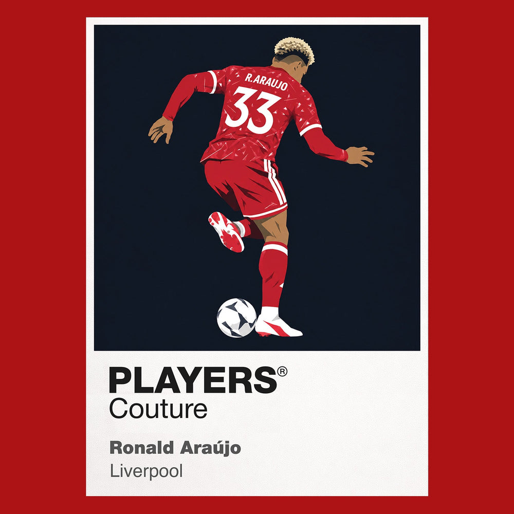Ronald Araújo Liverpool Icon Frame artwork in red