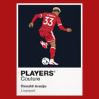 Ronald Araújo Liverpool Icon Frame artwork in red
