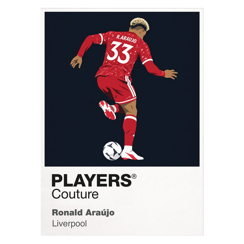 Ronald Araújo Liverpool Icon Frame artwork on white