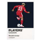 Ronald Araújo Liverpool Icon Frame artwork on white