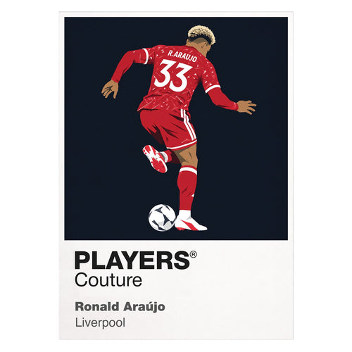 Ronald Araújo Liverpool Icon Frame artwork on white