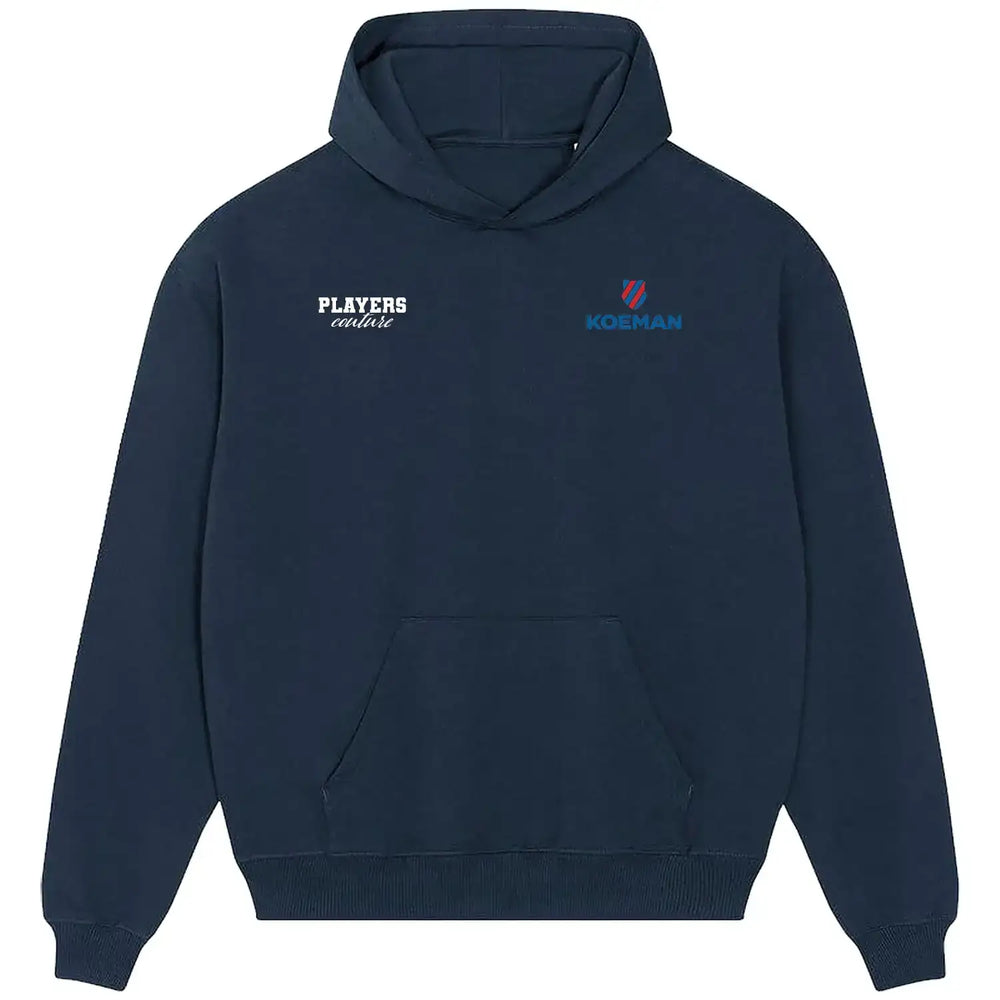 Ronald Koeman Logo Players Couture Men's Casual Hoodie - Navy / S | Ajax, Barcelona, Fashion Collection, Feyenoord, Football, Hoodies, Men's, Netherlands, PSV Eindhoven, Volume 1