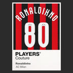 Ronaldinho 80 Football Shirt Frame Men's Hoodie – black close-up detail shot of the Ronaldinho 80 Football Players Couture