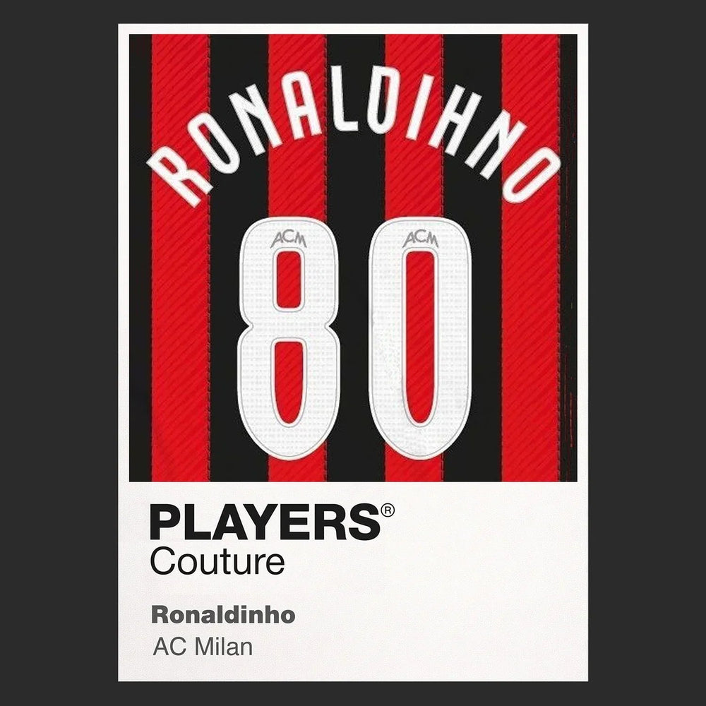 Ronaldinho AC Milan black Icon Frame artwork detail