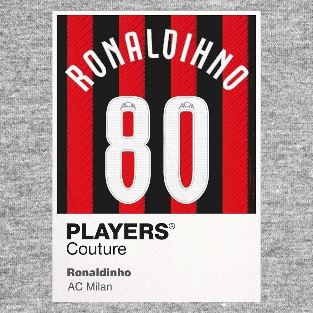Ronaldinho AC Milan grey Icon Frame artwork detail