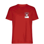 Ronaldinho 80 Football t-shirt – red men's t-shirt featuring the Ronaldinho 80 Football Players Couture logo