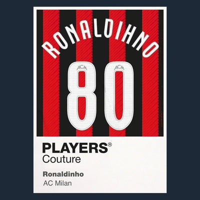 Ronaldinho AC Milan navy Icon Frame artwork detail