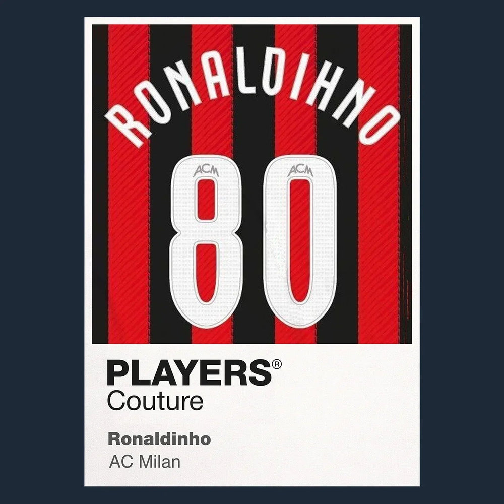 Ronaldinho AC Milan navy Icon Frame artwork detail