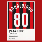 Ronaldinho 80 Football Shirt Frame Men's Hoodie – red close-up detail shot of the Ronaldinho 80 Football Players Couture