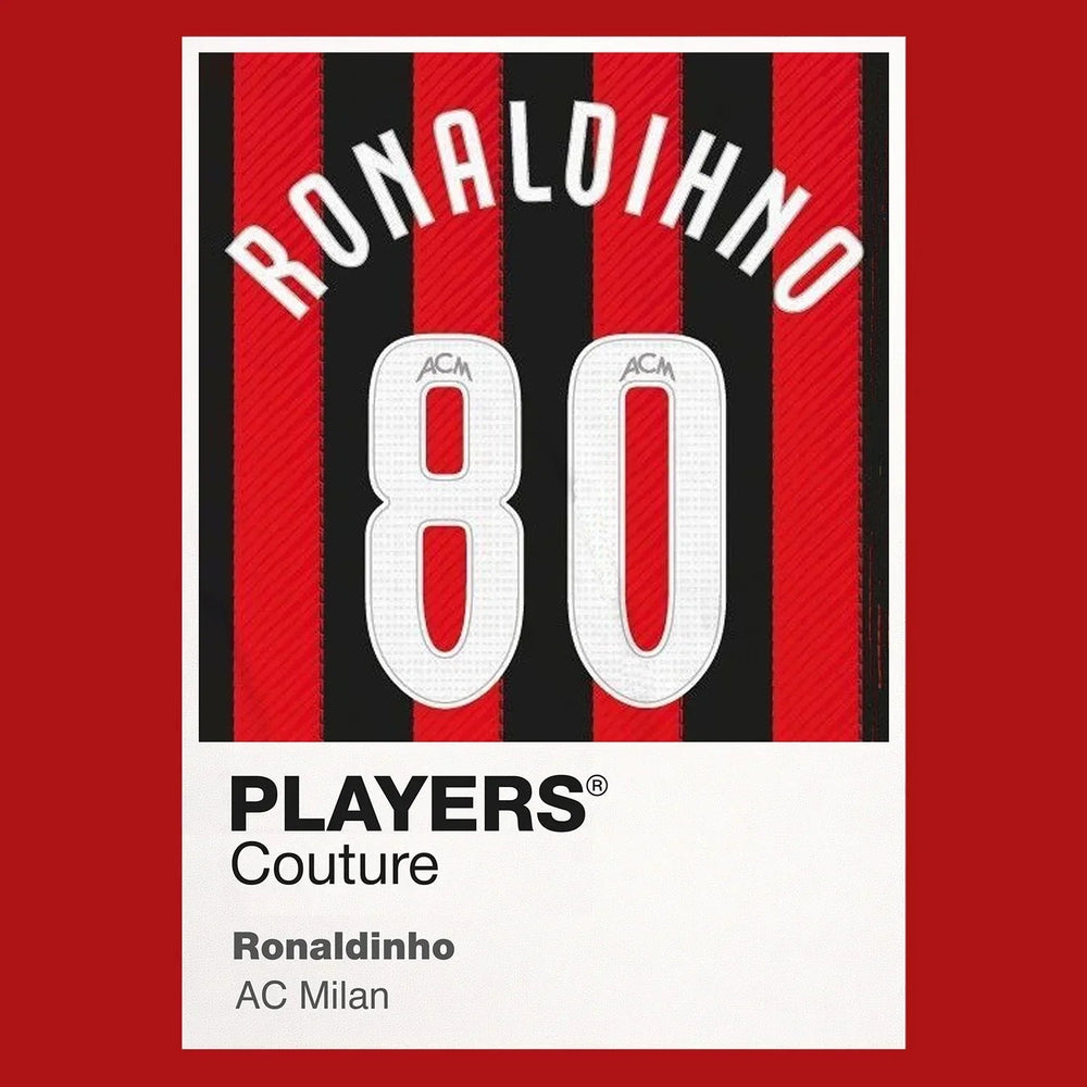 Ronaldinho AC Milan red Icon Frame artwork detail