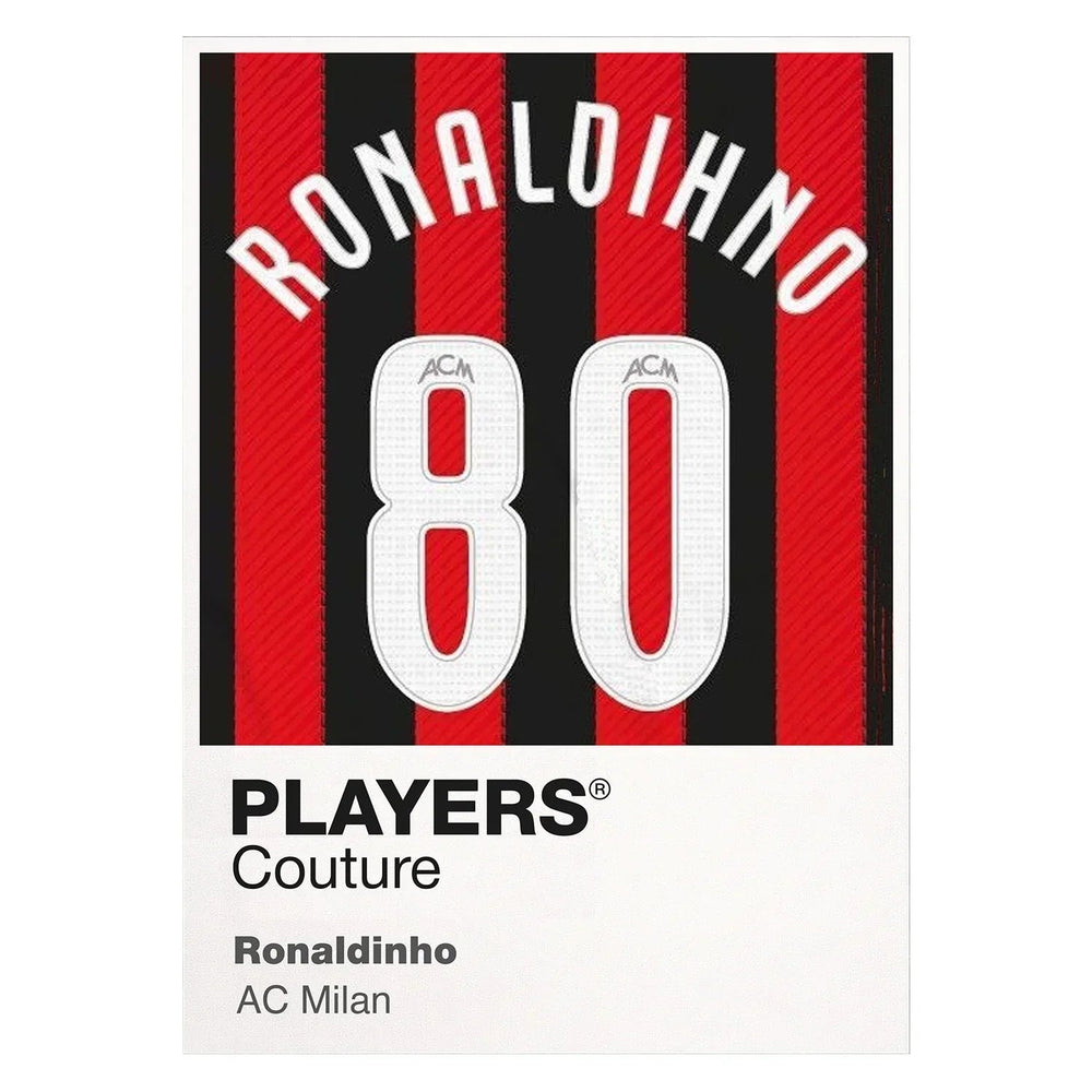 Ronaldinho AC Milan white Icon Frame artwork detail