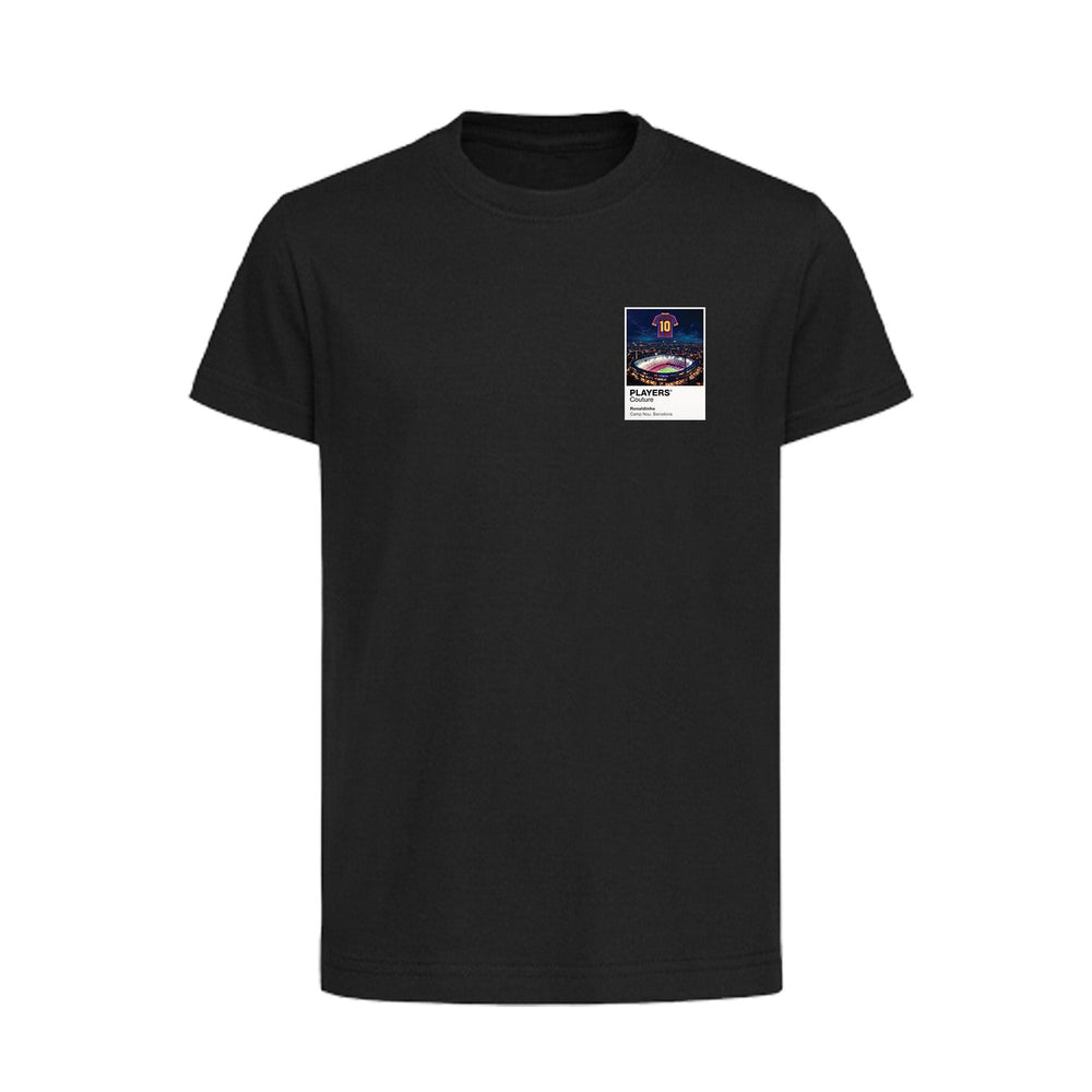 Ronaldinho Barcelona Icons in Lights Frame Kids T-Shirt in Black
