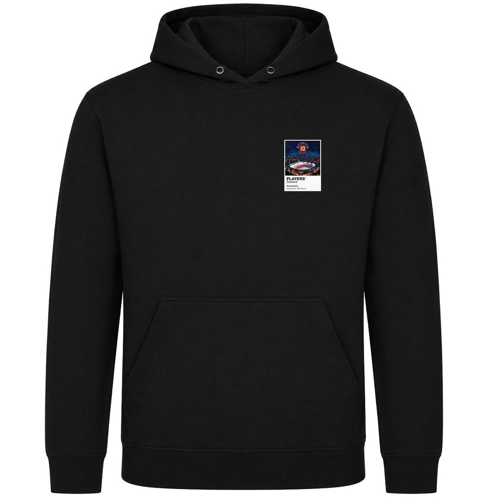 Ronaldinho Barcelona Icons in Lights Frame Men's Hoodie in Black